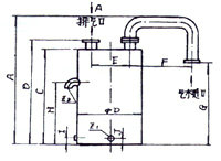 2SK-6P1、2SK-12P1、2SK-20P1、2SK-30P1配氣水分離器外形及安裝尺寸 
